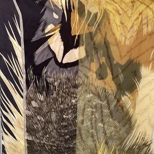 Vintage Guy Laroche Silk Scarf, Silk Stole or Silk Muffler